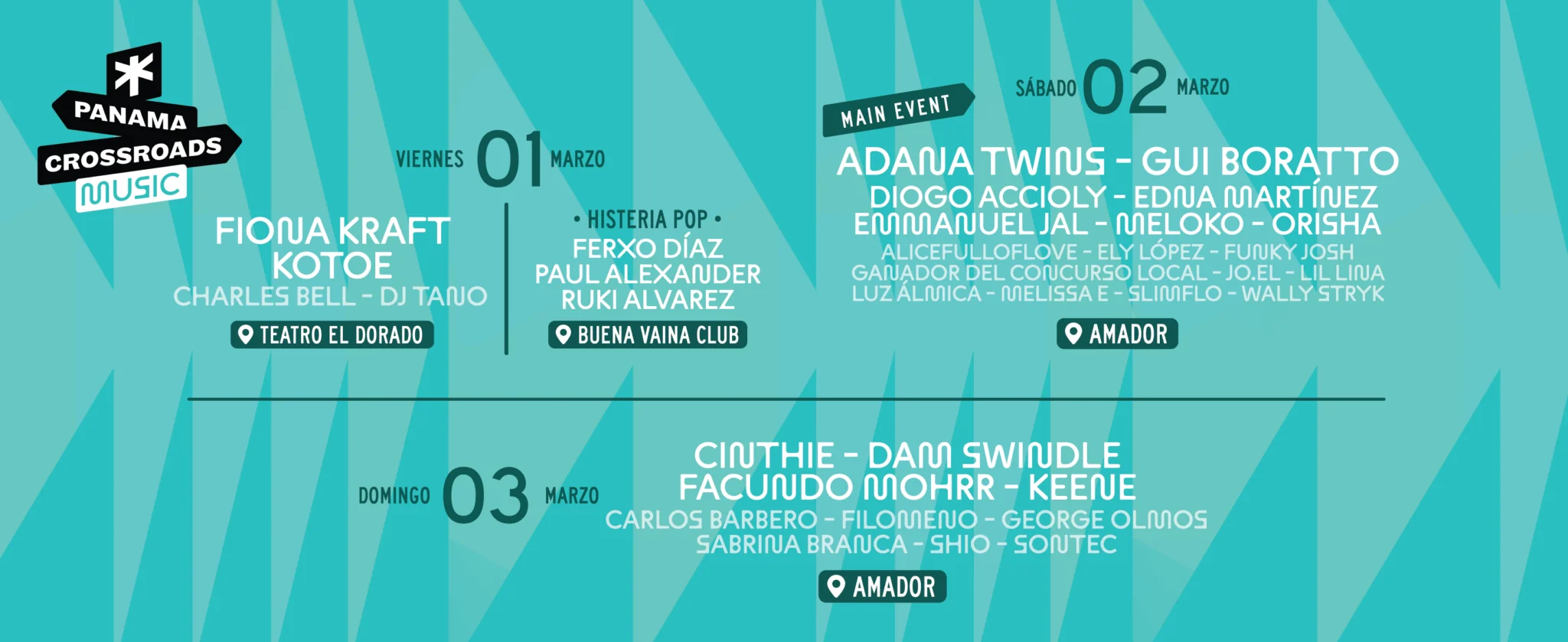 Lineup oficial Panama Crossroads 2024